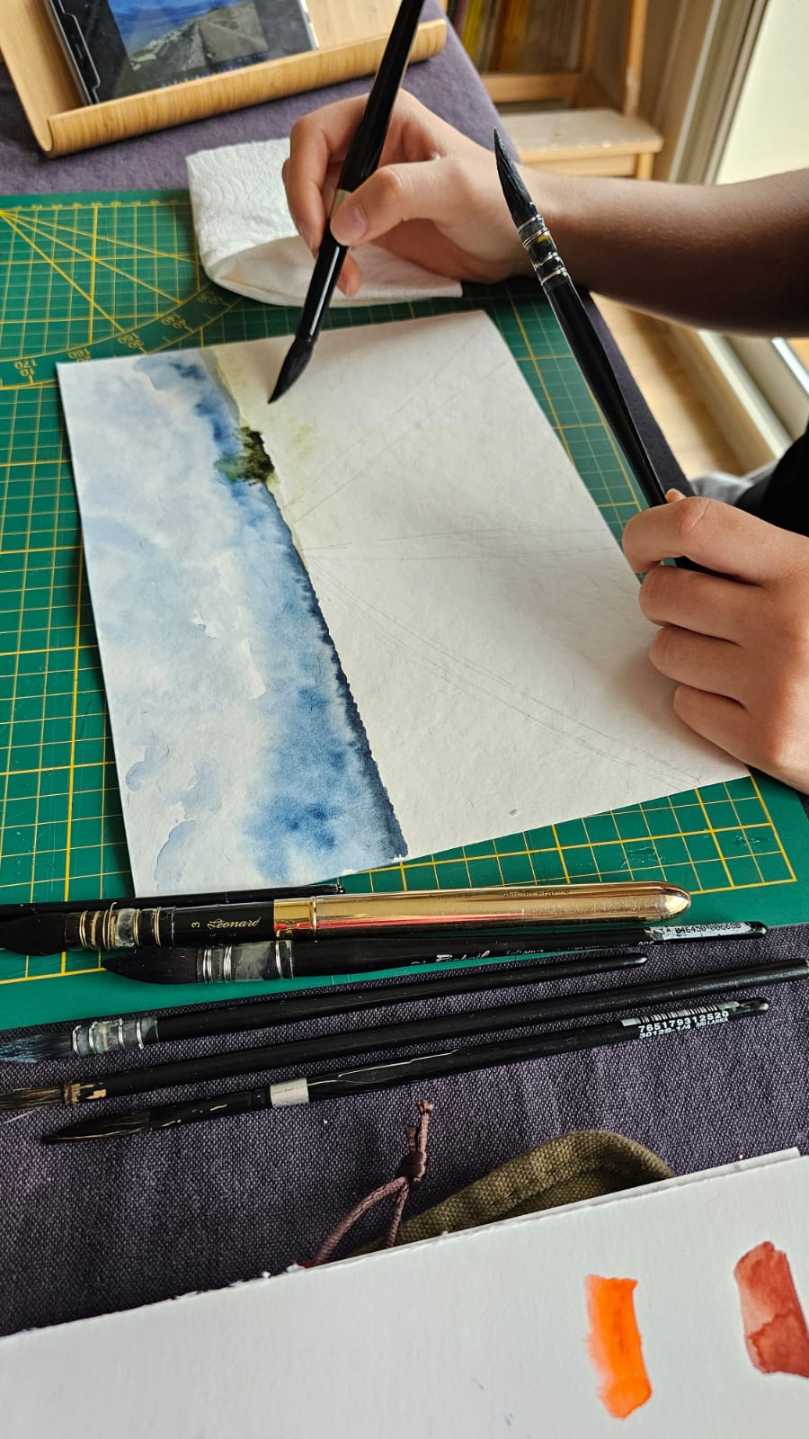 COURS AQAUARELLE A DOMICILE : ATELIER DECOUVERTE DE 2 HEURES