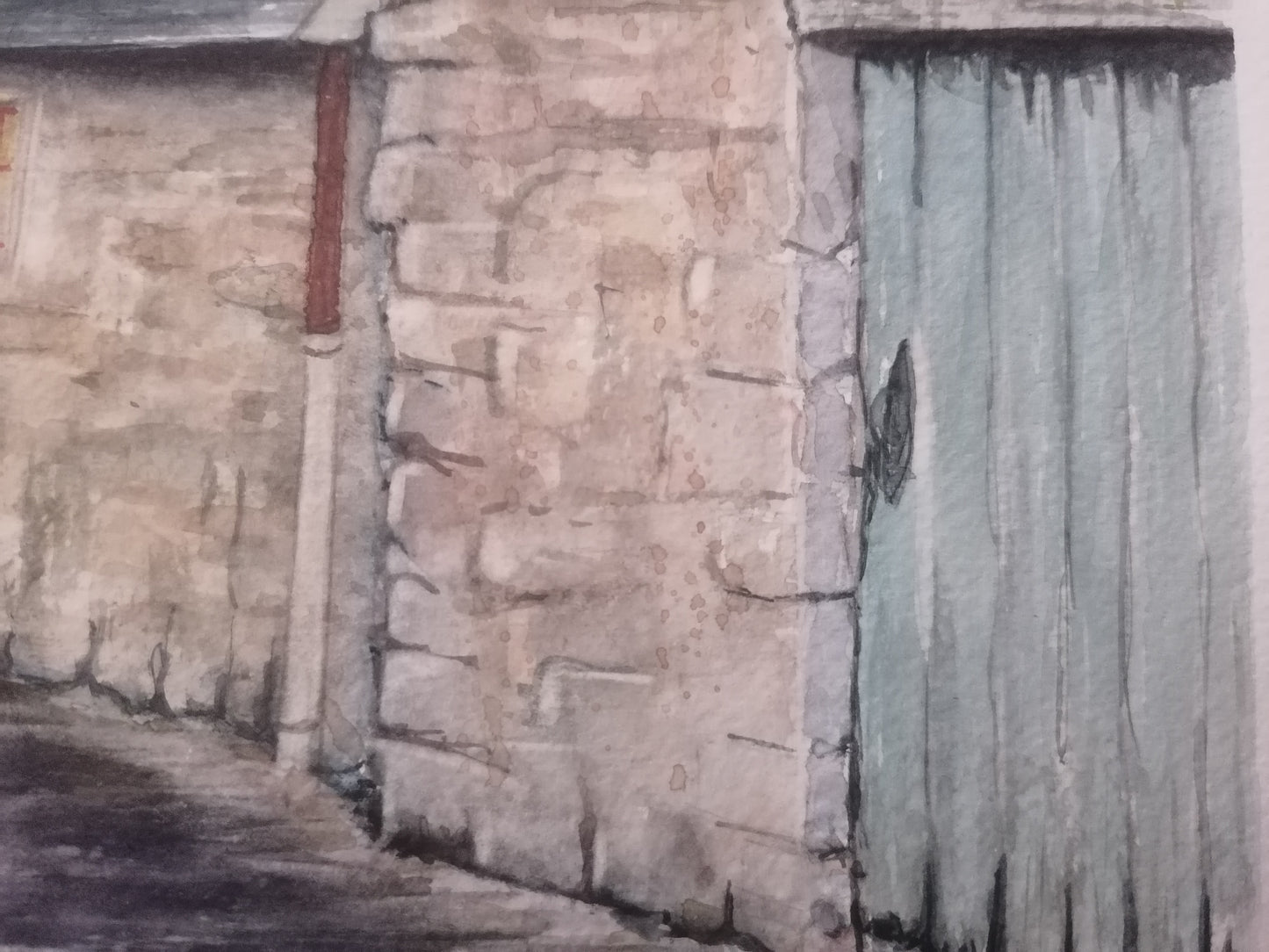 Déluge de pluie dans les ruelles de Piriac sur Mer