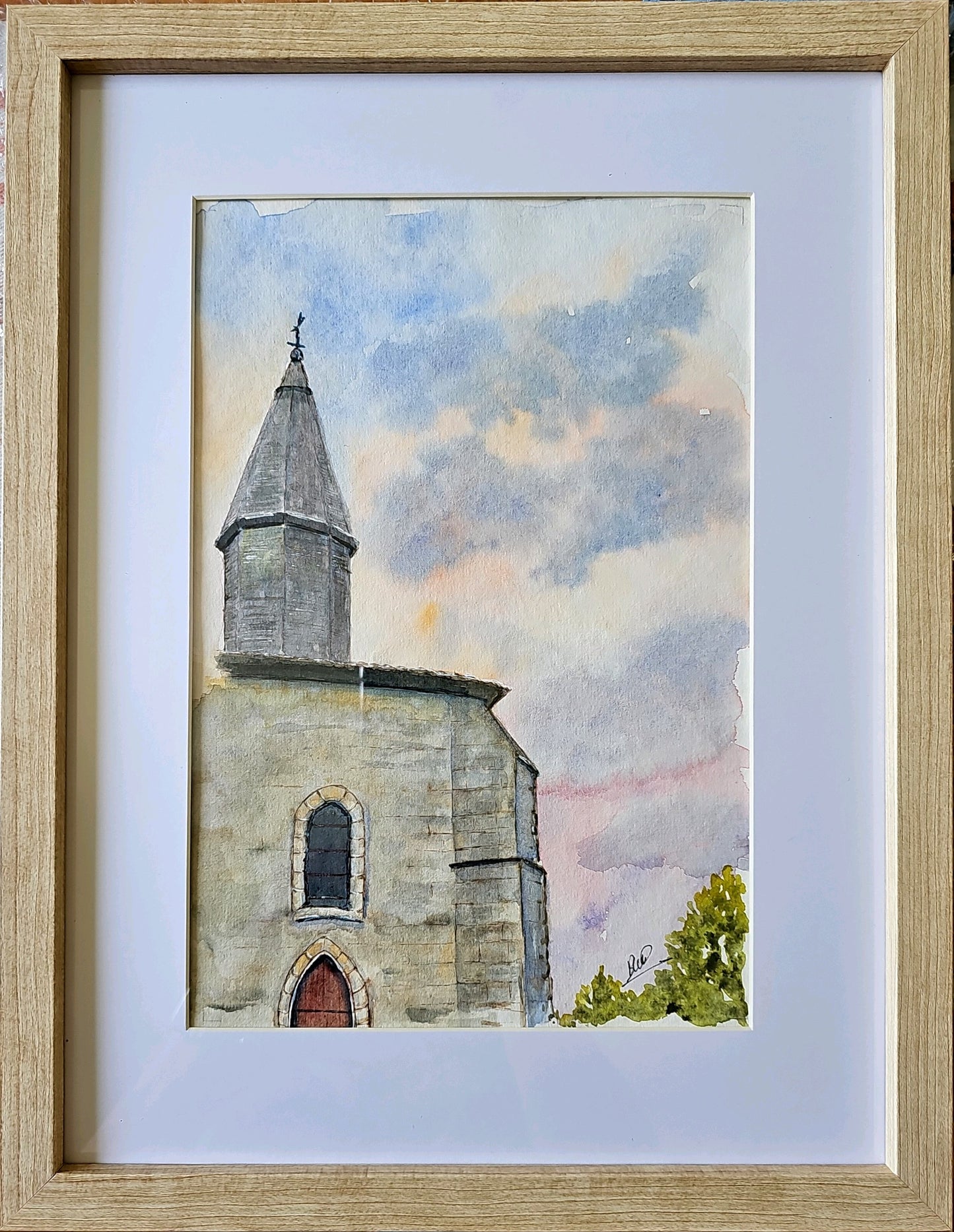 COUCHE DE SOLEIL SUR L EGLISE DES BILLANGES