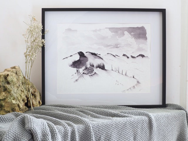 Monochrome dans les dunes