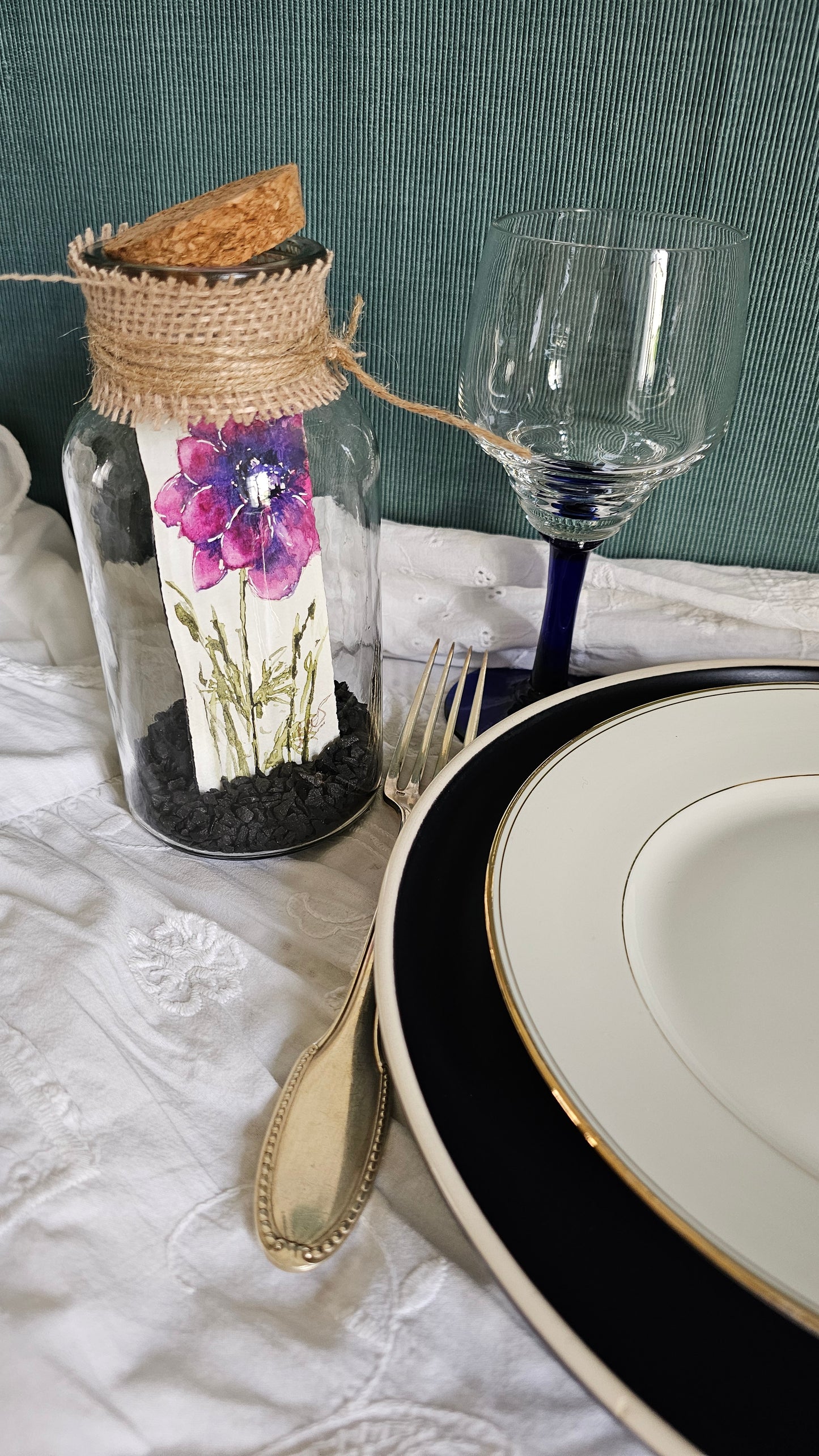 Vase aquarelle dahlia