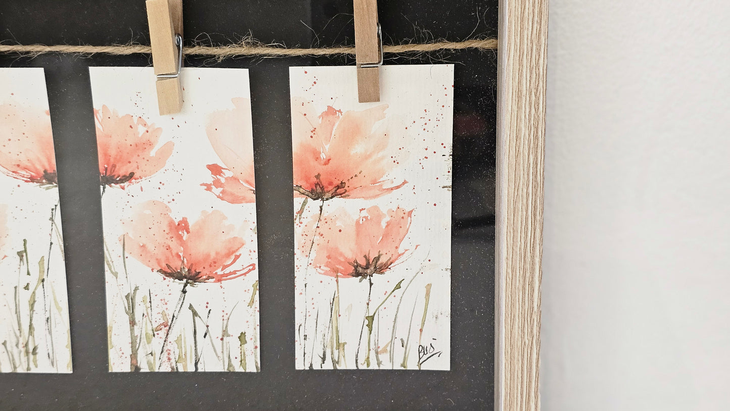 Triptyque coquelicots