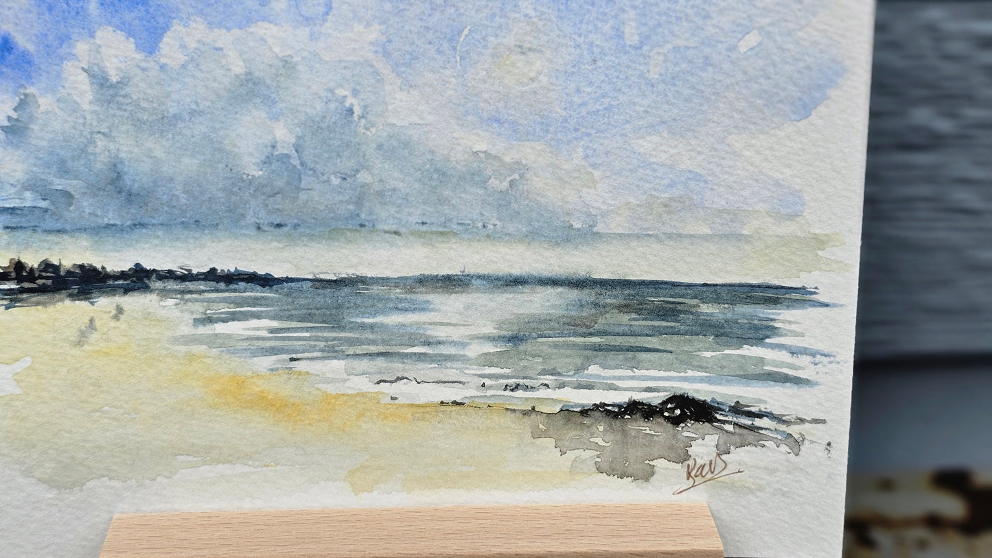 Fin de journée sur la plage des bretons