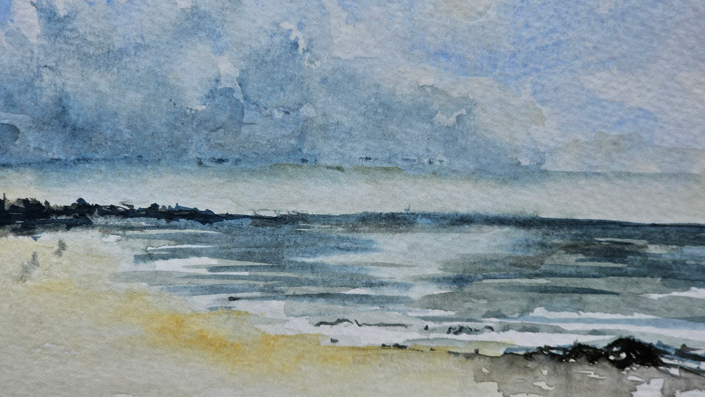Fin de journée sur la plage des bretons
