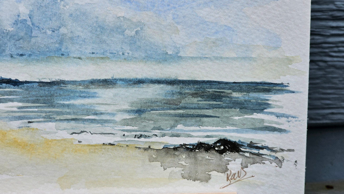 Fin de journée sur la plage des bretons