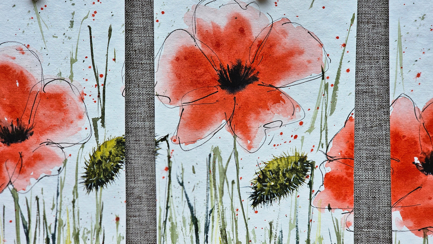 Les coquelicots en triptyque