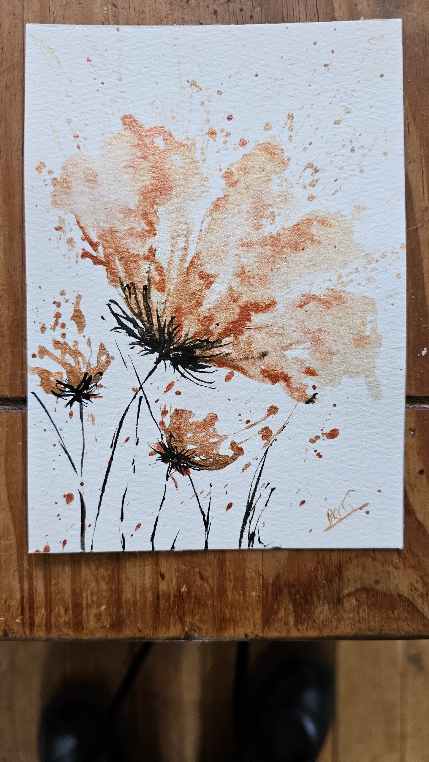 Une fleur en or