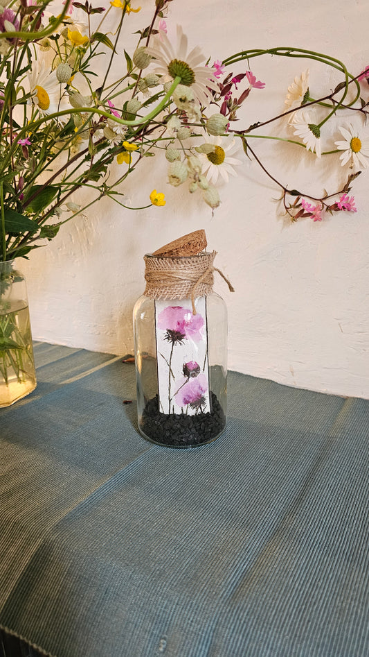 Vase aquarelle pavots