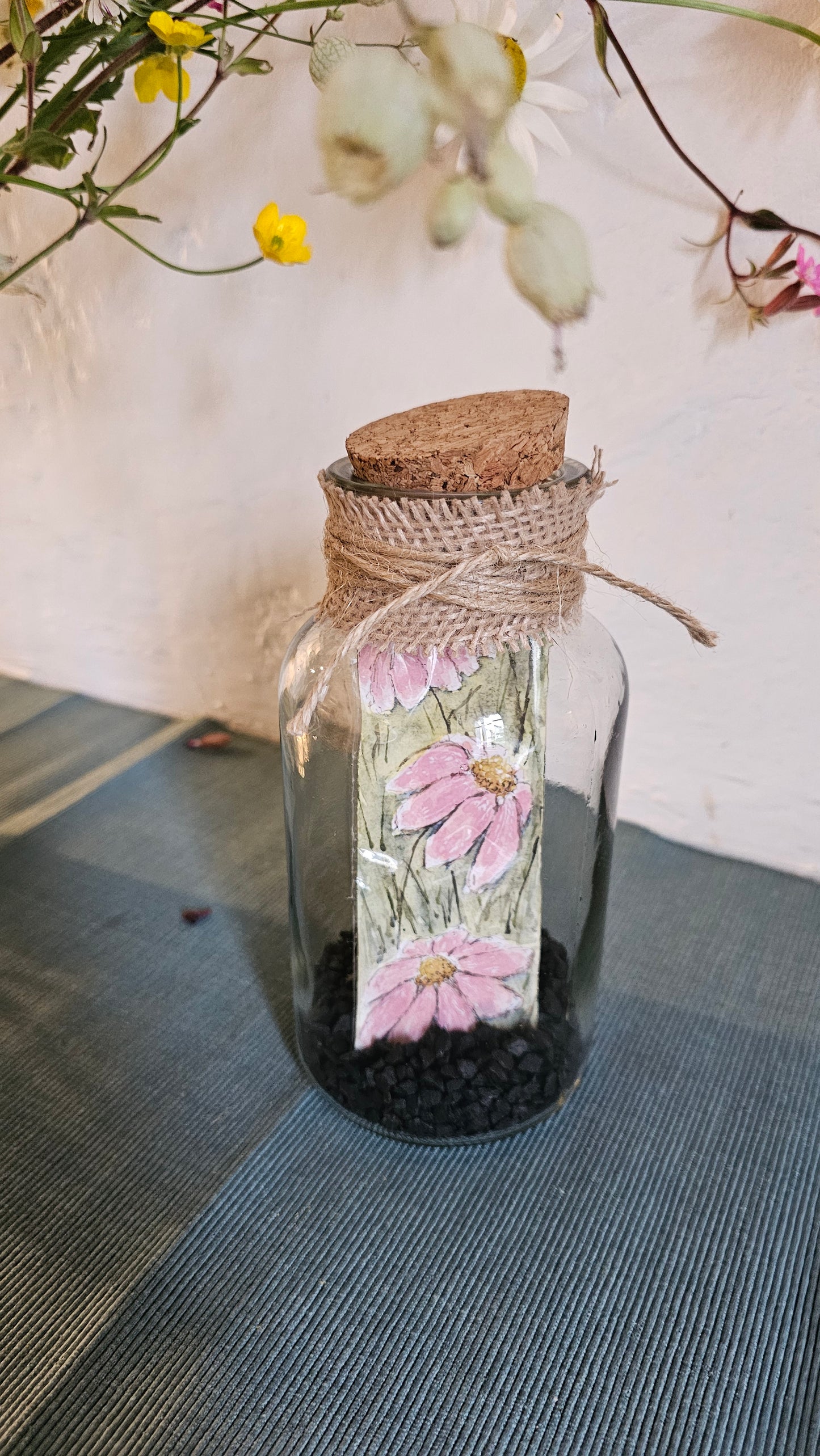 Vase aquarelle cosmos