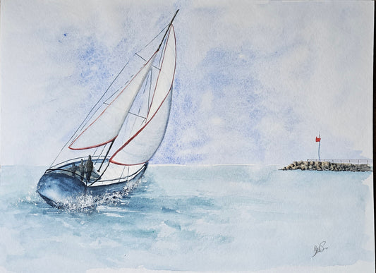 LE VOILIER RENTRE AU PORT