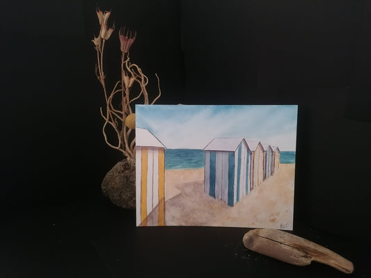 Les cabines de plage à la Turballe n°1