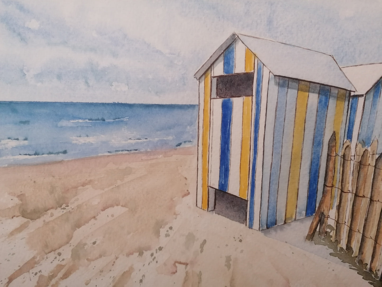 Les cabanes de plage à la Turballe n°2