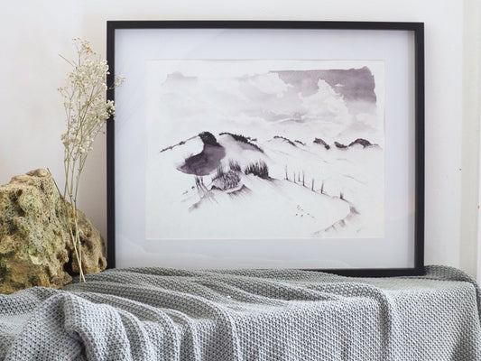 Monochrome dans les dunes
