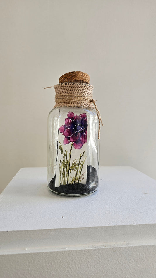 Vase aquarelle dahlia