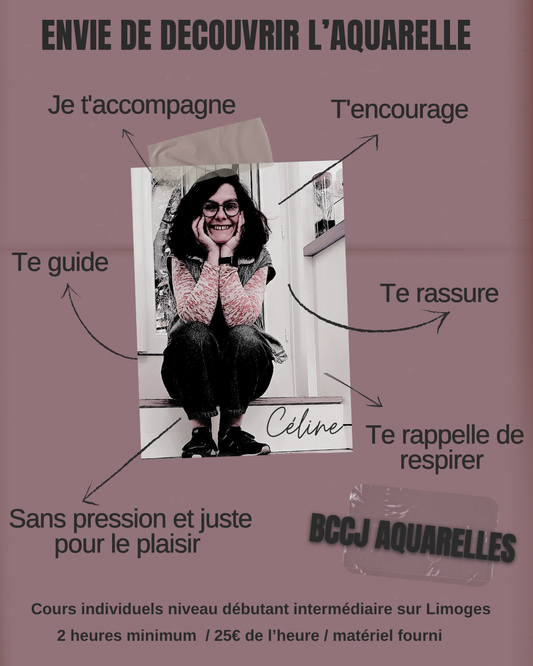COURS AQAUARELLE : ATELIER DECOUVERTE 100% PERSONNALISÉ