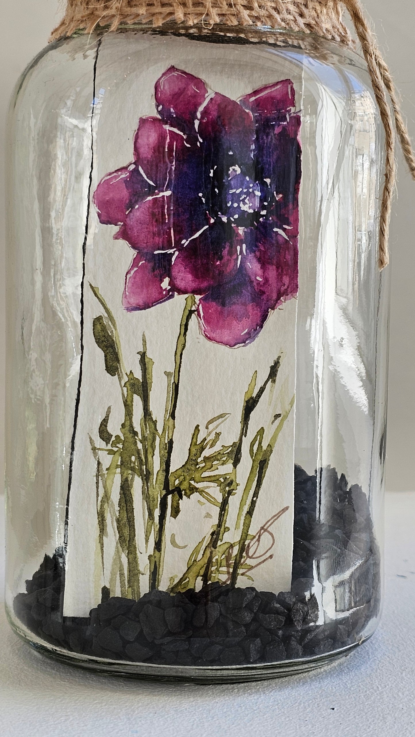 Vase aquarelle dahlia
